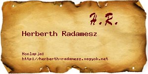 Herberth Radamesz névjegykártya